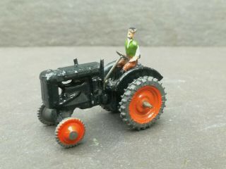 Vintage Britains Diecast Lead Miniature Lilliput Farm Fordson Tractor & Driver
