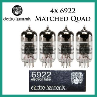 4x Electro Harmonix 6922 / E88cc / 6dj8 | Matched Quad / Quartet / Four | Eh