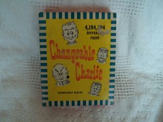 Vintage " Changeable Charlie " Block Game 1948