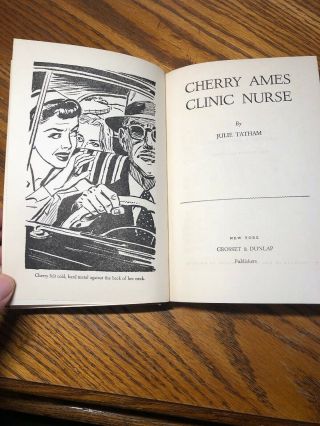 Cherry Ames,  Clinic Nurse.  Julie Tatham.  HC 1952 (Grosset & Dunlap) 5