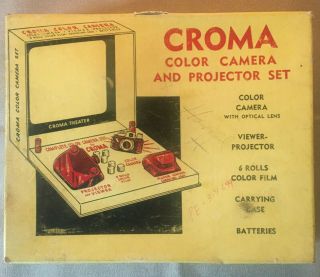 Vintage Croma Color Camera Set Box Estate Find