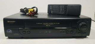 Sharp 4 - Head Vcr Vhs Player Vc - A582u With Remote And Cables -