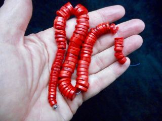 Authentic Vintage Coral Graduated Size Beads 8 " Long