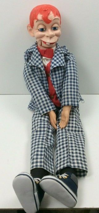 Vintage 1968 Mortimer Snerd 30 " Ventriloquist Dummy By Juro Blue Checker Outfit