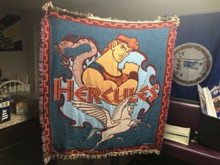 Vintage Disney Hercules Graphic Woven Blanket
