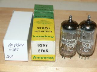 2 Amperex 6267/ef86 Tubes (holland) Pair 3