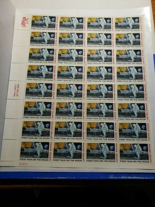 Man On The Moon (1969) - C76 Full - Mnh - Sheet Of 32 Vintage Airmail Stamps