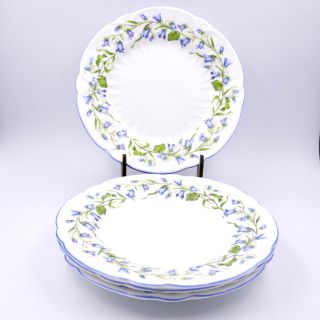 Shelley Harebell Dessert Plates 7 " Oleander 13590 Set Of 2 Blue Floral Vintage