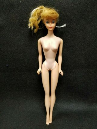 Vintage Mattel 5 Blond Ponytail Barbie Pink Lips