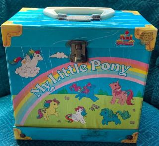 Vintage 1985 Hasbro Inc.  My Little Pony Kid Stuff Record Carry Case 45 Rpm Size