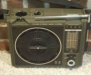 General Electric 3 - 5507a Ge Loudmouth 8 Track Tape Player Am/fm Radio