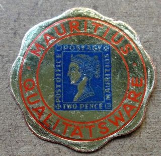 Mauritius Vintage Letterseal Showing A Two Penny Blue