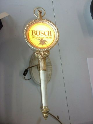 Vintage Busch Bavarian Beer Wall Sconce Electric