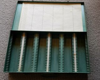 Vintage Metal 35mm Slide Storage Case Box Holds150 Slides Projector