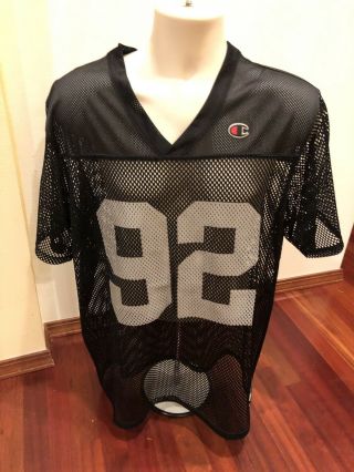 Vintage Champion Brand Oakland Raiders Nfl Football Jersey Men’s Xl Made In Usa