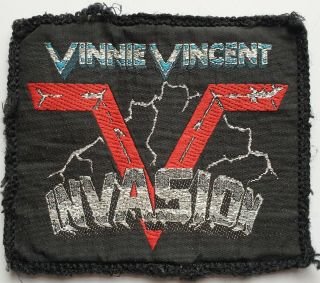 Vinnie Vincent Invasion Official Vintage Woven Patch Glam Heavy Metal Rock