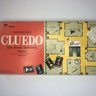 Vintage Cluedo Board Game By Waddingtons 1965 Complete Set