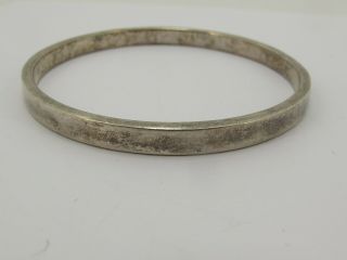 Vintage Heavy Solid Sterling Silver 925 Bangle Bracelet 36.  4 Grams