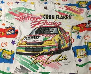 Vintage 1996 Terry Labonte Kellogg’s Corn Flakes Racing All Over Size Medium