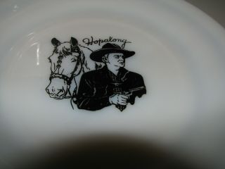Vintage Hopalong Cassidy 2 pc Set Milk Glass and Plate Cowboy & Horse 1950’s 2