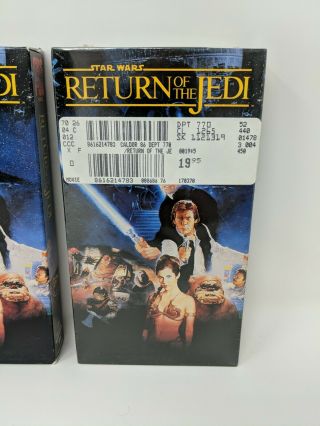 Star Wars Trilogy VHS CBS FOX Empire Strikes Back Return Jedi Theatrical Red VTG 4