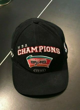 Vintage 1999 San Antonio Spurs Nba Champions Puma Hat Cap Black Stylish