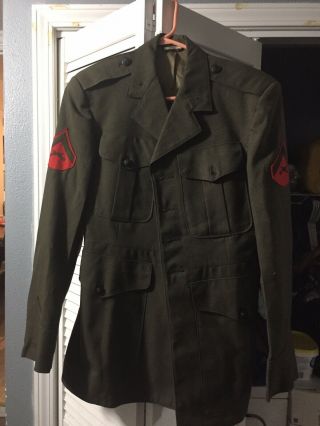 Vintage Us Marine Corps Alpha Dress Greens Jacket/coat 36 S M