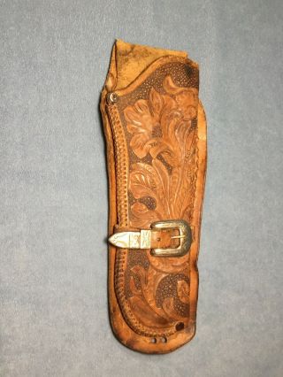 Vintage Hand Made Leather Holster For Single Action Or Cap & Ball Revolver.