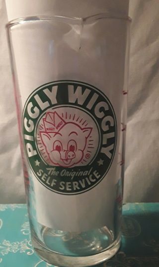 Vintage Piggly Wiggly Advertising Glass Measuring Cup W Spout (item 947)