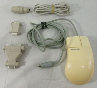 Vintage Microsoft Serial - Mouse Port Compatible Mouse 2.  0 58264 W/