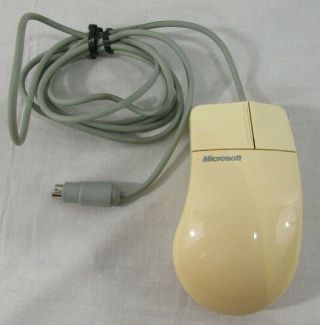 Vintage Microsoft Serial - Mouse Port Compatible Mouse 2.  0 58264 w/ 2