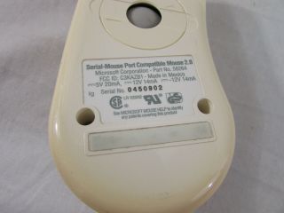 Vintage Microsoft Serial - Mouse Port Compatible Mouse 2.  0 58264 w/ 3
