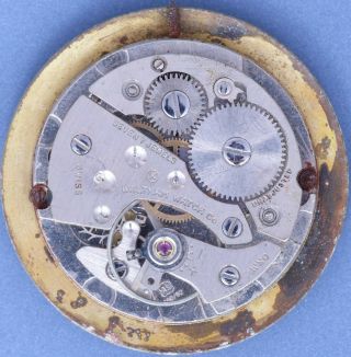 As 1802 60s Vintage 11.  5l 7j Movement W/dial Good Balance Staff Parts/repairs
