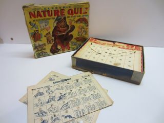 Vtg 50s Jacmar Electric Nature Animal Quiz Question Answer Game Toy