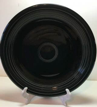 Vintage Fiestaware Homer Laughlin 11 1/2 " Round Chop Plate Serving Platter Black