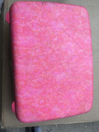 Vtg Large 26” Hot Pink Marbled Samsonite Silhouette Hard Shell Suitcase Luggage