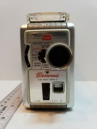 Vintage Kodak Brownie 8mm Movie Camera Ii In Leather Case