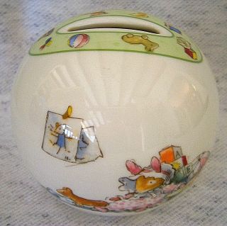 Vintage Brambly Breakfast By Royal Doulton Ball Shape Money Box Gift Collectable