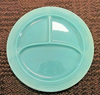 Vintage Fiestaware Light Green Divided Compartment Grill 10 1/2 " Plate