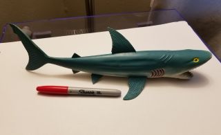 Imperial Shark Vintage Rubber 13 " Hollow Figure Hong Kong Imperial Toys 1975
