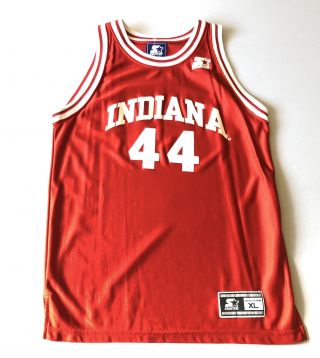 Vintage Indiana Hoosiers Starter Basketball Jersey Youth Xl Red Satin