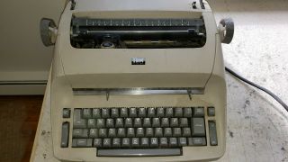 Vintage Ibm Selectric 1 Typewriter.  Tan Case W/ Grey Keys