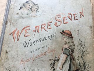 We Are Seven By W.  Wordsworth Antique Book 1890s 2
