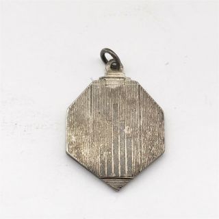 Vintage Solid Silver Art Deco Photo Locket Pendant For Necklace