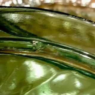 VINTAGE URANIUM GLASS GREEN VASELINE CANDY DISH BOWL LIDDED POP ART DECO MCM 7