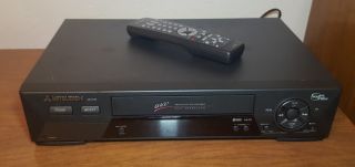 Vcr Mitsubishi Hs - U775 Video Tape Cassette Recorder Vhs Player W/ Remote Control