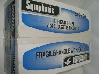 Symphonic SL260A 4 Head Hi - Fi Stereo Video Cassette Recorder VCR VHS wRemote 6