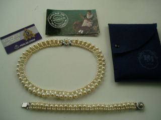 Vintage Mallorcan Pearl Necklace And Bracelet