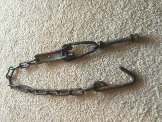 Vintage Ford Pickup Truck Tailgate Rusted Chains & Brackets W/o Cover 1953 - 1972