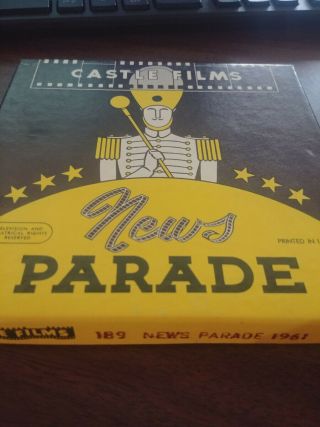 Vintage Movie Reel 8mm Castle Films News Parade 189 1961